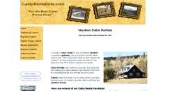 Desktop Screenshot of cabinrentalsite.com