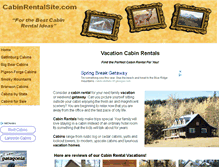 Tablet Screenshot of cabinrentalsite.com